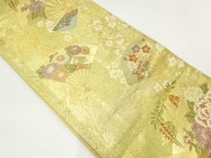 花扇模様織出し袋帯